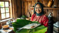 resep pepes ikan mas ©Ilustrasi dibuat AI