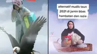 6 Video Kocak Mudik Tanpa Razia dan Anti Macet ala Netizen Ini Bikin Ngakak (sumber: TikTok/momznie/davina_oktavianey)