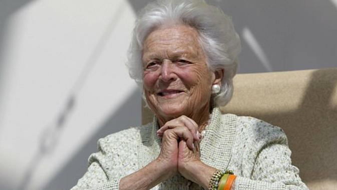 Barbara Bush, istri Presiden AS ke-41 George H. W. Bush. (AP)