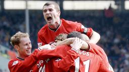 Roy Keane - Kapten legendaris Manchester United ini memberi kecaman pada rencana bergulirnya Liga Super Eropa. Gelandang yang terkenal dengan permainan kerasnya ini menilai rencana tersebut hanya berdasar uang dan keserakahan klub-klub besar. (AFP/Paul Barker)