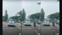 Aksi Anak Kecil Membahayakan Duduk Diatas Sunroof Mobil yang Sedang Berjalan