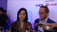 Menkeu Sri Mulyani hadiri Indonesia Banking Expo 2018 (Foto:Liputan6.com/Tommy Kurnia)