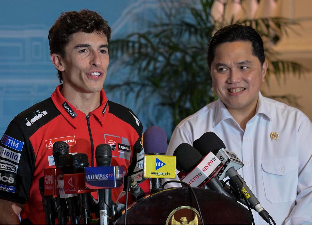 FOTO: Juara Dunia MotoGP 2025 Marc Marquez Bertemu Presiden Prabowo Jelang Balapan Mandalika