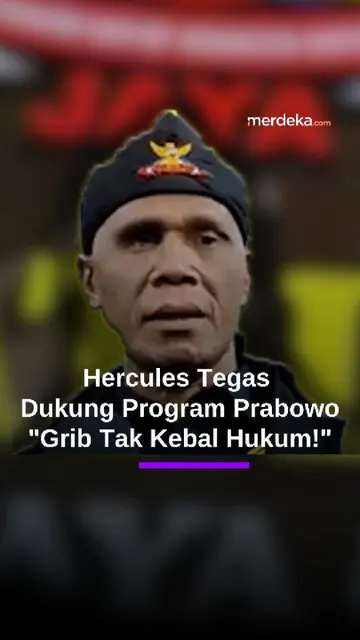 Hercules Dukung Program Prabowo, Tegaskan GRIB Tak Kebal Hukum