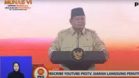 Presiden Prabowo di Munas PKS. Istimewa