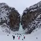 Air terjun beku di Rusia (dok.Instagram/@lidiyapazynina/https://www.instagram.com/p/CJs3D7TAH9J/Komarudin)