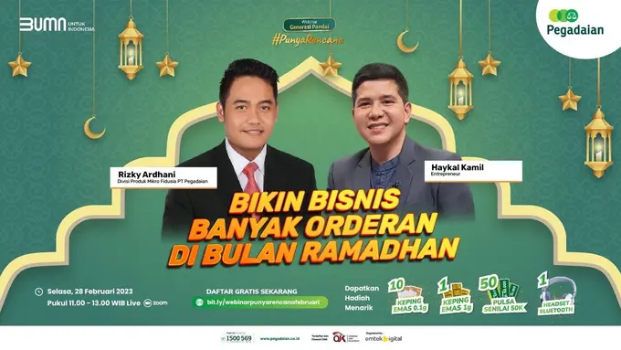 Berbisnis di Bulan Puasa Ternyata Bisa Untung, Cari Tahu Caranya Lewat Webinar Generasi Pandai dari Pegadaian