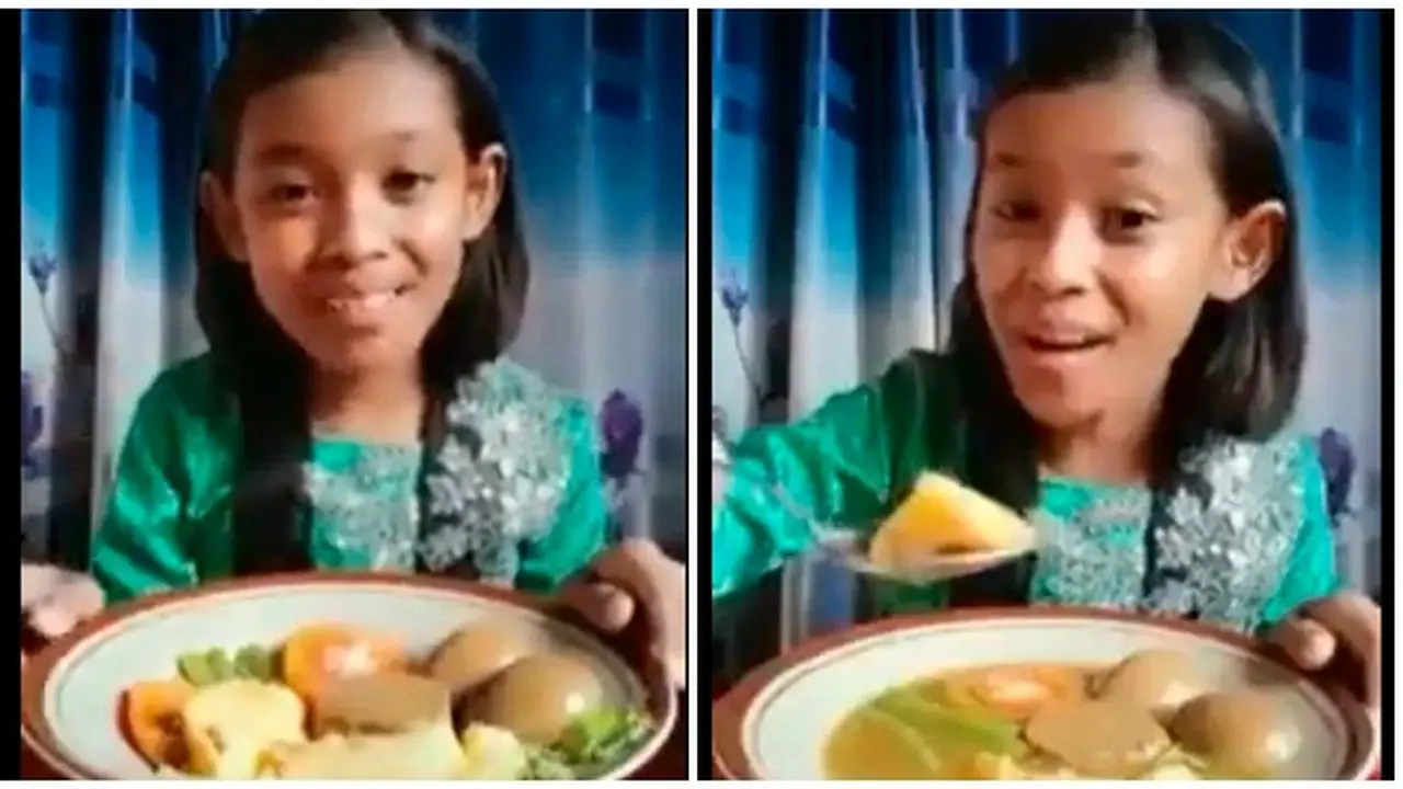 Lakukan Mukbang dengan Bahasa Jawa, Anak Ini Tuai Pujian Netizen