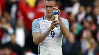 Jamie Vardy, penyerang Leicester City, saat membela tim nasional Inggris. (Reuters / Phil Noble)