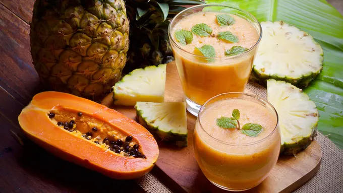 buah pepaya nanas turunkan kolesterol