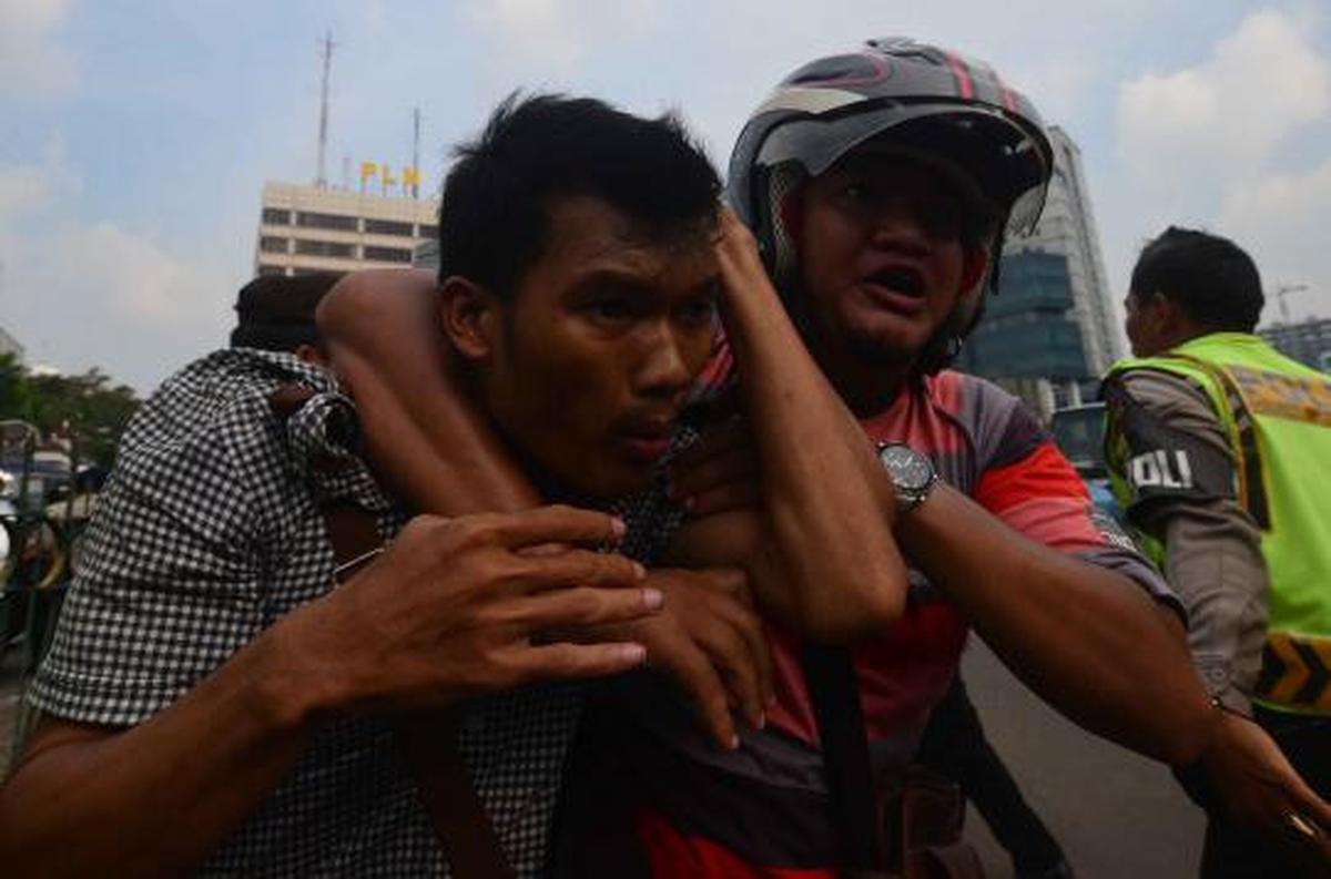 HMI terlibat bentrok dengan polisi di depan Kedubes AS