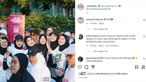Ammar Zoni Ditangkap Lagi, Irish Bella Pilih Enjoy Lari Maraton Bareng  Teman Artis - ShowBiz Liputan6.com