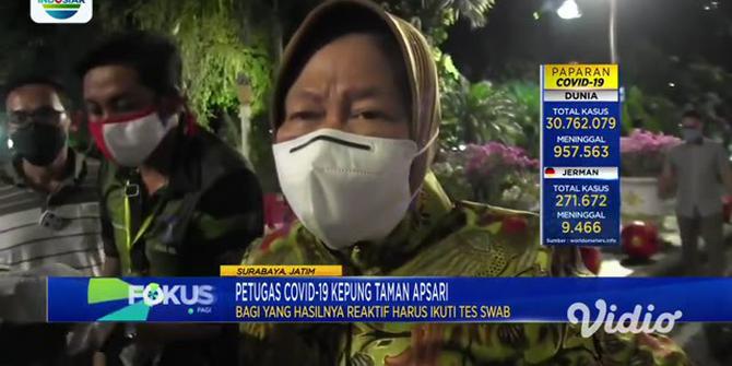 VIDEO: Risma Gelar Tes Cepat COVID-19 Dadakan di Taman Apsari Surabaya