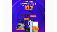 KapanLagi Youniverse (KLY) kembali menggelar program bagi-bagi hadiah kepada pembaca. Program yang bertajuk "Ketiban Rejeki 2 dari KLY" ini hadir kembali setelah tahun lalu sukses diselenggaraan.