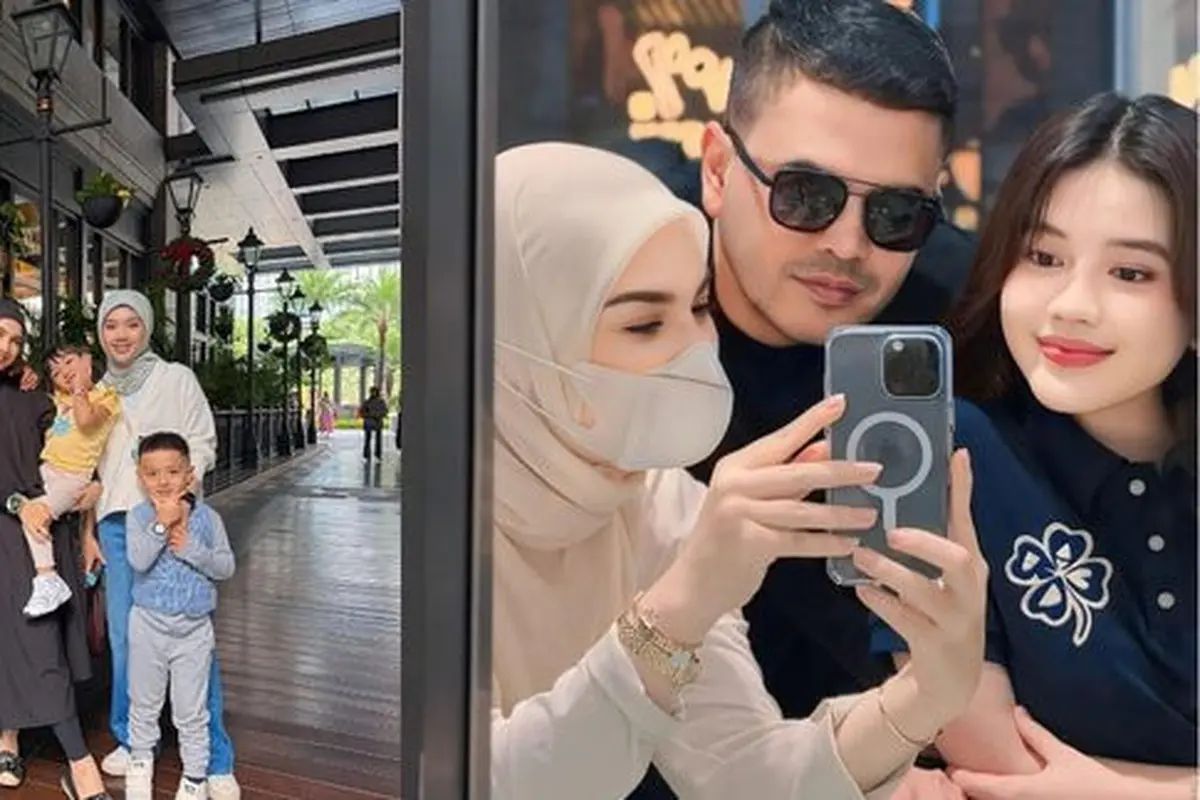 Potret Irish Bella dengan Dua Putri Sambungnya (credit: instagram/haldy_sabri)