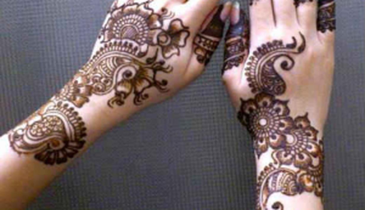 13 Gaya Desain  Henna  Arab Untuk Pernikahan Wanita Muslimah 