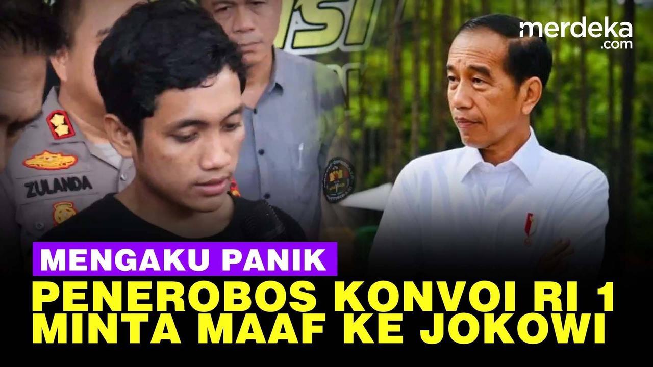 VIDEO: Pengakuan Pemotor Terobos Mobil Jokowi, Panik & Tak Tahu