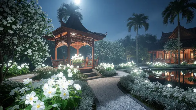 Tanaman yang Cocok untuk Ide Moon Garden/AI Generated
