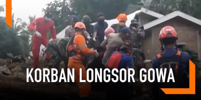 VIDEO: Detik-Detik Penemuan Korban Longsor Gowa