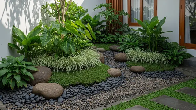 Inspirasi Rain Garden untuk Rumah Minimalis/AI Generated