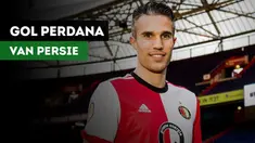 Mantan bintang Manchester United, Robin Van Persie Mencetak gol perdananya bagi Feyenoord