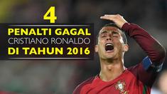 Video tendangan penalti gagal gol yang di lakukan Cristiano Ronaldo di tahun 2016, salah satunya pada laga Portugal vs Austria pada Minggu (19/06/2016).