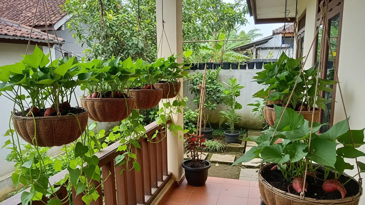 9 Ide Kebun Gantung untuk Ubi Jalar agar Hasil Panen Lebih Bersih, Melimpah di Lahan Sempit