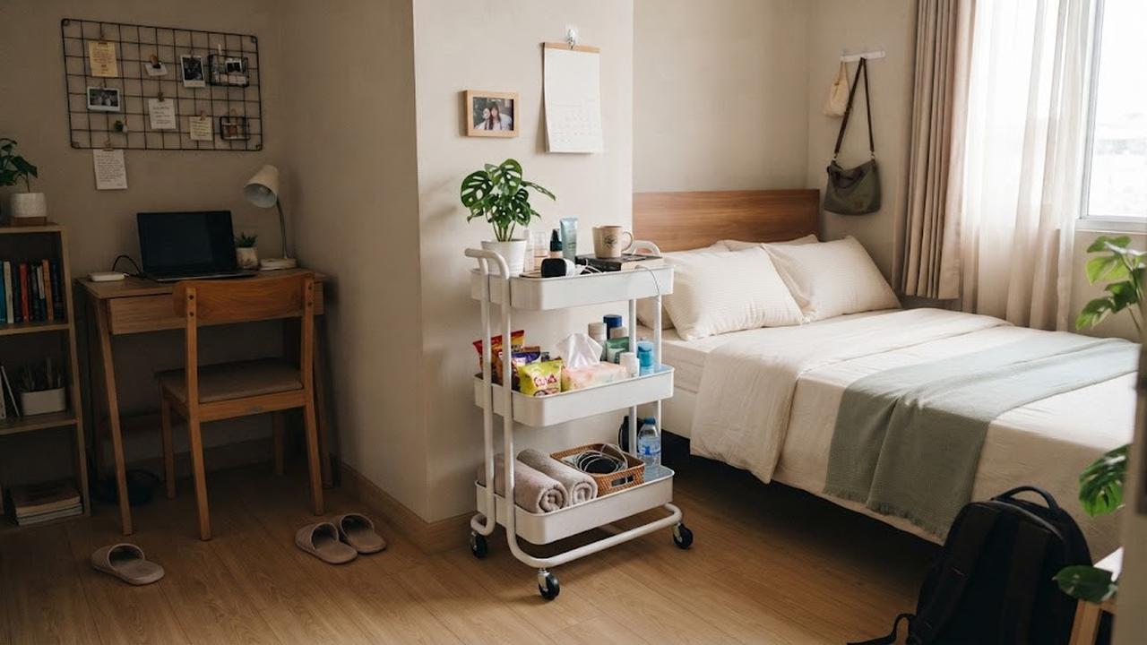 9 Ide Rak Tanpa Bor untuk Kamar Kos dan Apartemen, Praktis Tanpa Merusak Dinding