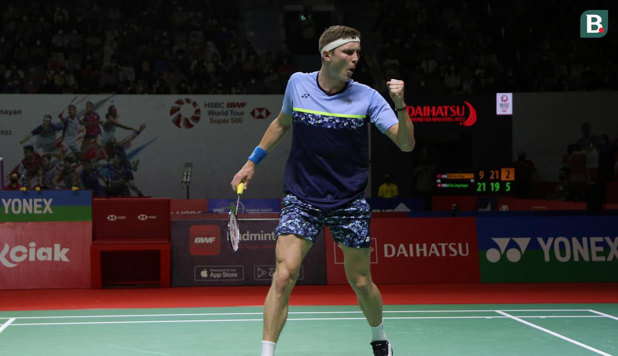 Di babak perempatfinal Viktor Axelsen akan menghadapi pebulu tangkis asal Hong Kong, Ng Ka Long Angus. (Bola.com/Ikhwan Yanuar)