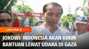 Presiden Joko Widodo menyampaikan Pemerintah Indonesia akan mengirimkan bantuan melalui udara menggunakan pesawat Hercules bagi warga Palestina di Jalur Gaza.