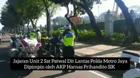 Satpatwal Polda Metro Jaya menindak bikers Harley Davidson yang menggunakan lampu strobo (Satpatwal Polda Metro Jaya)