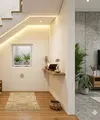 Area Bawah Tangga yang Disulap Jadi Mushola Mini/ Contoh Posisi Mushola di Sudut Rumah Kecil yang Nyaman (Sumber: gemini.com)