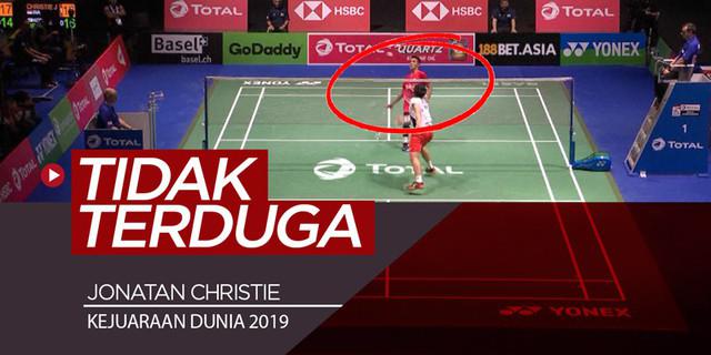 VIDEO: Pengembalian Tak Terduga Jonatan Christie di Kejuaraan Dunia
