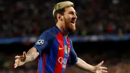 Hattrick Lionel Messi ke gawang Manchester City menambah koleksi hattrick-nya menjadi 7 di Liga Champions. Performanya berhasil mengungguli koleksi Cristiano Ronaldo, yang mengemas 5 hattrick. (Action Images via Reuters/John Sibley)