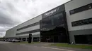 Suasana  pabrik Sepeda Motor Triumph di Hinckley, Inggris (2/10). Pada tahun 1902 Triumph berkembang memproduksi sepeda motor pertama, Triumph 1. (AFP Photo/Oli Scarff)