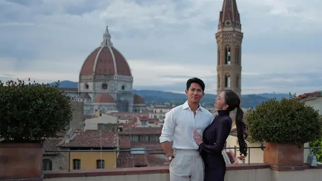 Potret Cantik Anisha Rosnah Rayakan Wedding Anniversary di Italia, Rambut Panjang dan Body Ramping Jadi Sorotan