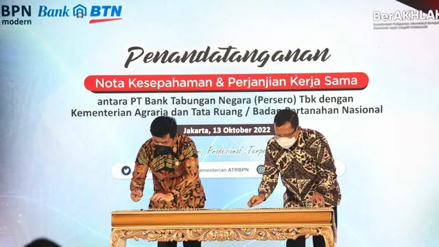 Kolaborasi Kementerian ATR/BPN dan Bank BTN Percepat Sertifikasi Rumah untuk Rakyat