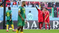 Breel Embolo membawa Swiss mengalahkan Kamerun di Piala Dunia 2022 (AP)