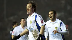 1. Leeds United - Klub yang sempat ditakuti di pentas Eropa. Buktinya Leeds pernah menembus final Piala Champions pada tahun 1975 dan semifinal 2001. Namun pada pertengahan 2000an, tim ini mengalami keterpurukan. (AFP/Andrew Yates)
