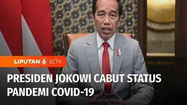Presiden Joko Widodo resmi mencabut status pandemi Covid-19 di Indonesia. Pencabutan status pandemi didasari penurunan angka kasus Covid-19 yang kini mendekati nihil.