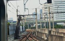 Operasional MRT Disetop Sementara Akibat Perlintasan Tertimpa Muatan Crane