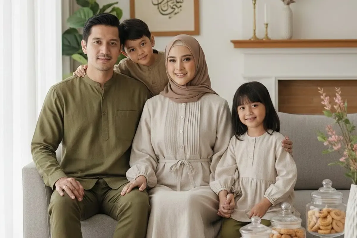 Ide Baju Lebaran Couple Satu Keluarga