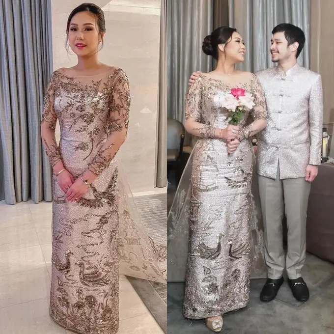 8 Pesona Sisca Kohl dalam Balutan Gaun Mewah dan Elegan di Momen Lamaran Tingjing