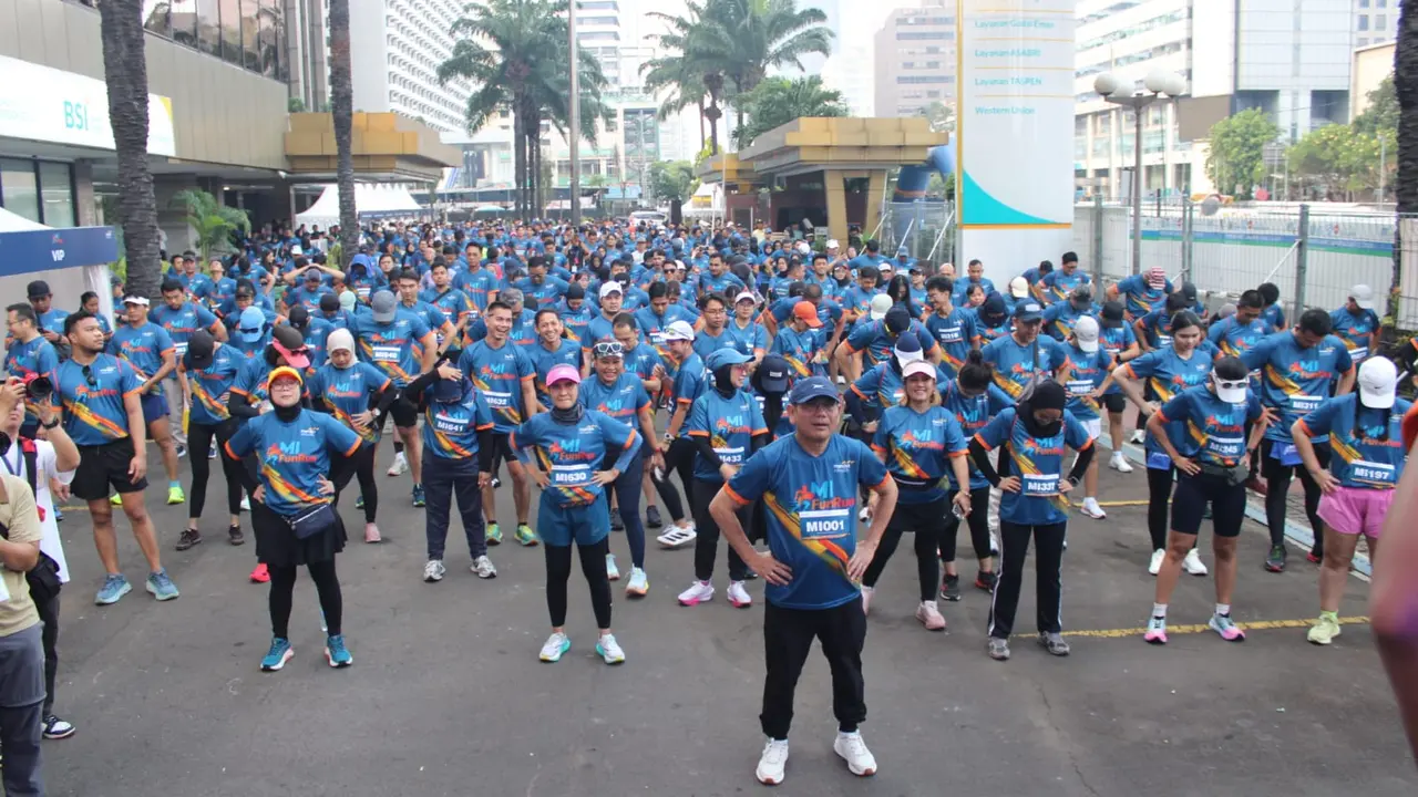 PT Asuransi Jiwa Inhealth Indonesia  menggelar MI-FunRun di kawasan Car Fee Day Jl. M.H Thamrin. (Dok Mandiri Inhealth)