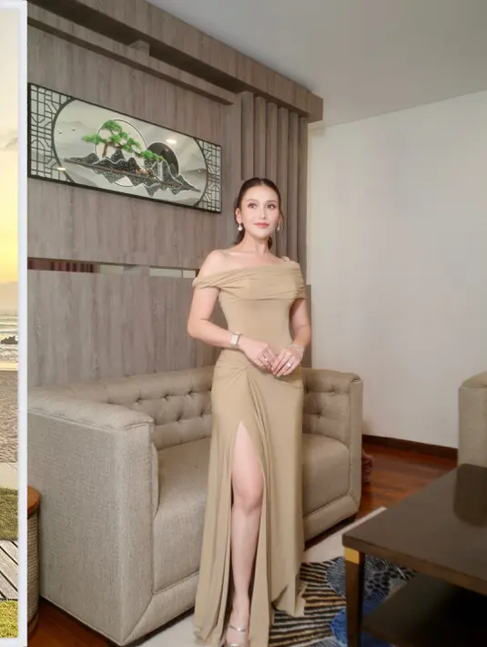 Sepasang mules dari Molene Souliers seharga Rp14 jutaan lengkapi gaunnya yang cantik effortless [@ayutingting92]