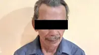 Abdul Latip (60), kakek bejat di Sumenep tega memperkosa anak di bawah umur yang merupakan tetangganya sendiri hingga hamil. (Liputan6.com/ M Fahrul)