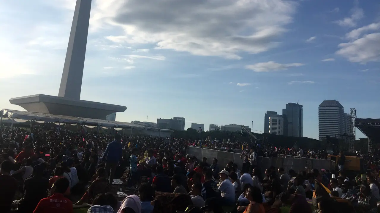 Perayaan Hari Paskah di Monas. (Liputan6.com/Lizsa Egeham)