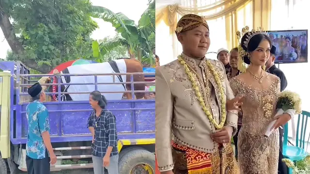 Viral pengantin pria beri mahar mobil pajero sport hingga sapi.