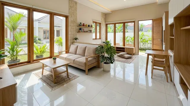 Rumah Kecil 7x12 dengan Keramik Terang dan Sirkulasi Udara Bagus