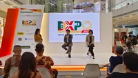 Content creator, Rius Vernande di acara DXPO Talks by Danamon di Central Park Mall 20- 23 Juli 2023